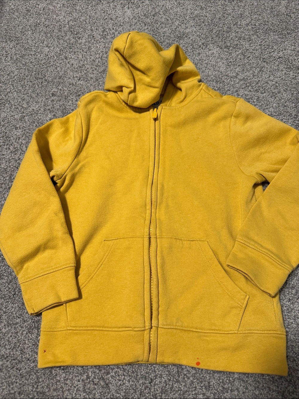 Old Navy Kids Mustard Yellow Zip-Up Hooded Sweatshirt